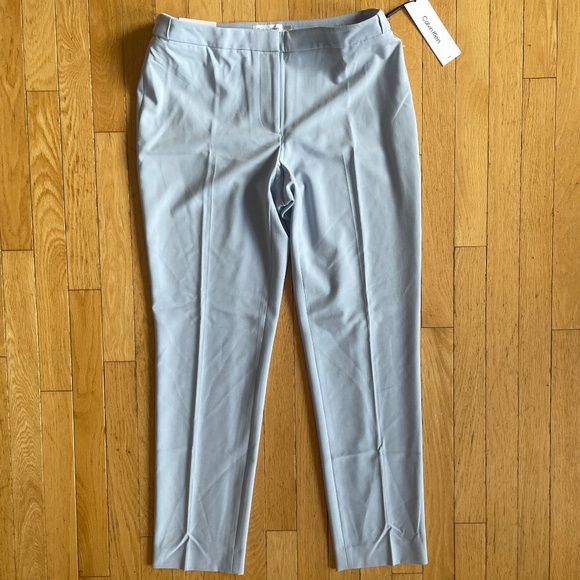 Brand New Women's Calvin Klein Suit Baby Blue Trousers Dress Pants - Picture 9 of 14